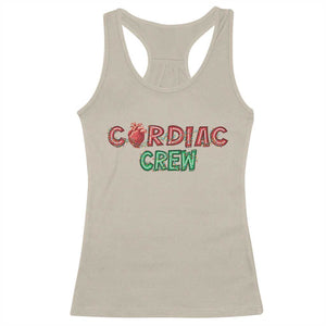 Christmas Cardiac Nurse Racerback Tank Top Cardiac Crew Anatomical Xmas Heart Anatomy Nurse Gift TS10 Sand Print Your Wear