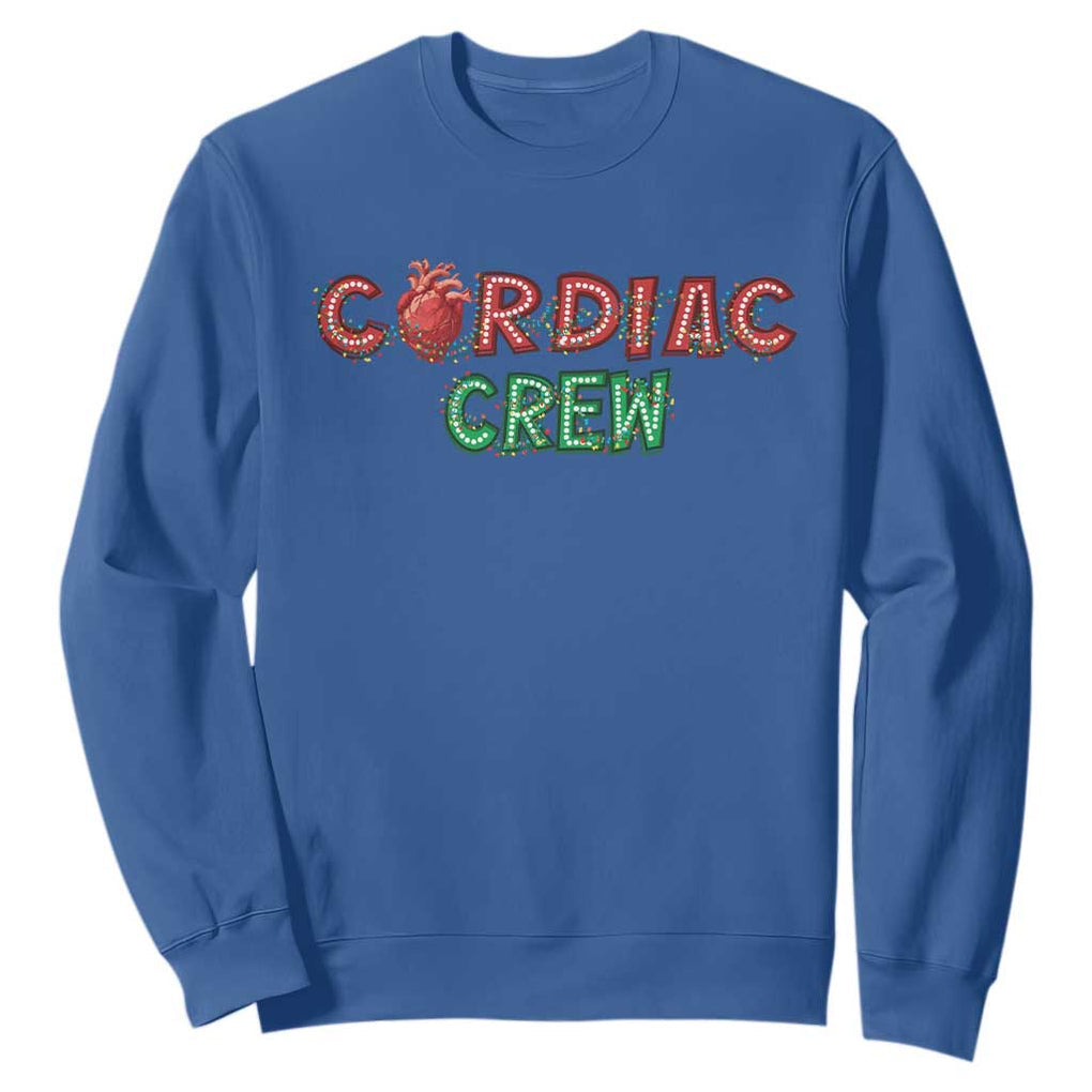 Christmas Cardiac Nurse Sweatshirt Cardiac Crew Anatomical Xmas Heart Anatomy Nurse Gift TS10 Royal Blue Print Your Wear