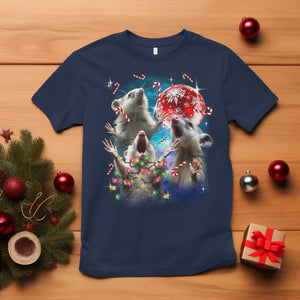 Possum Christmas T Shirt 3 Opossum Possum Funny Weird Cursed Meme TS10 Navy Print Your Wear