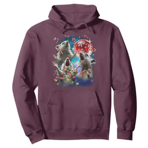 Possum Christmas Hoodie 3 Opossum Possum Funny Weird Cursed Meme TS10 Maroon Print Your Wear