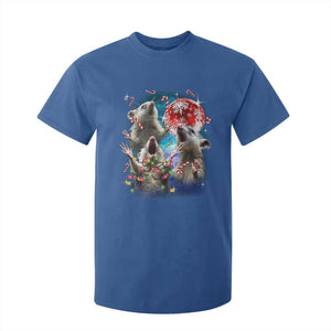 Possum Christmas T Shirt For Kid 3 Opossum Possum Funny Weird Cursed Meme TS10 Royal Blue Print Your Wear