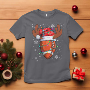 Christmas Football T Shirt For Men Boys Santa Sports Player TS10 Charcoal Print Your Wear