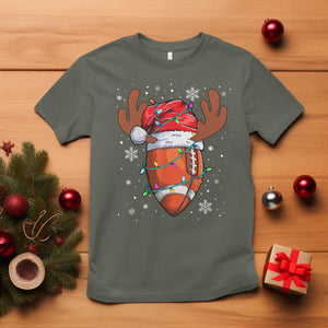 Christmas Football T Shirt For Men Boys Santa Sports Player TS10 Military Green Print Your Wear