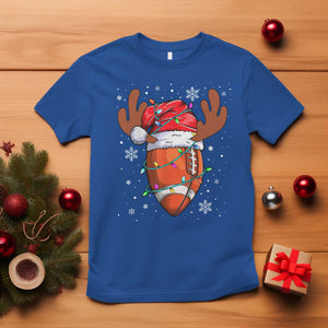 Christmas Football T Shirt For Men Boys Santa Sports Player TS10 Royal Blue Print Your Wear