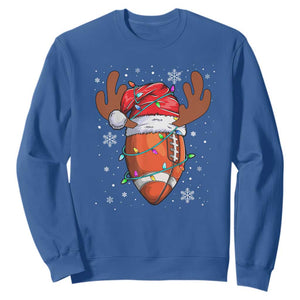 Christmas Football Sweatshirt For Men Boys Santa Sports Player TS10 Royal Blue Print Your Wear