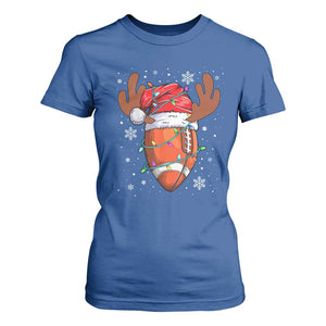 Christmas Football T Shirt For Women For Men Boys Santa Sports Player TS10 Royal Blue Print Your Wear