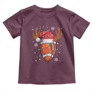 Christmas Football Toddler T Shirt For Men Boys Santa Sports Player TS10 Maroon Print Your Wear
