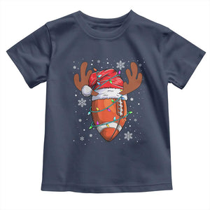 Christmas Football Toddler T Shirt For Men Boys Santa Sports Player TS10 Navy Print Your Wear