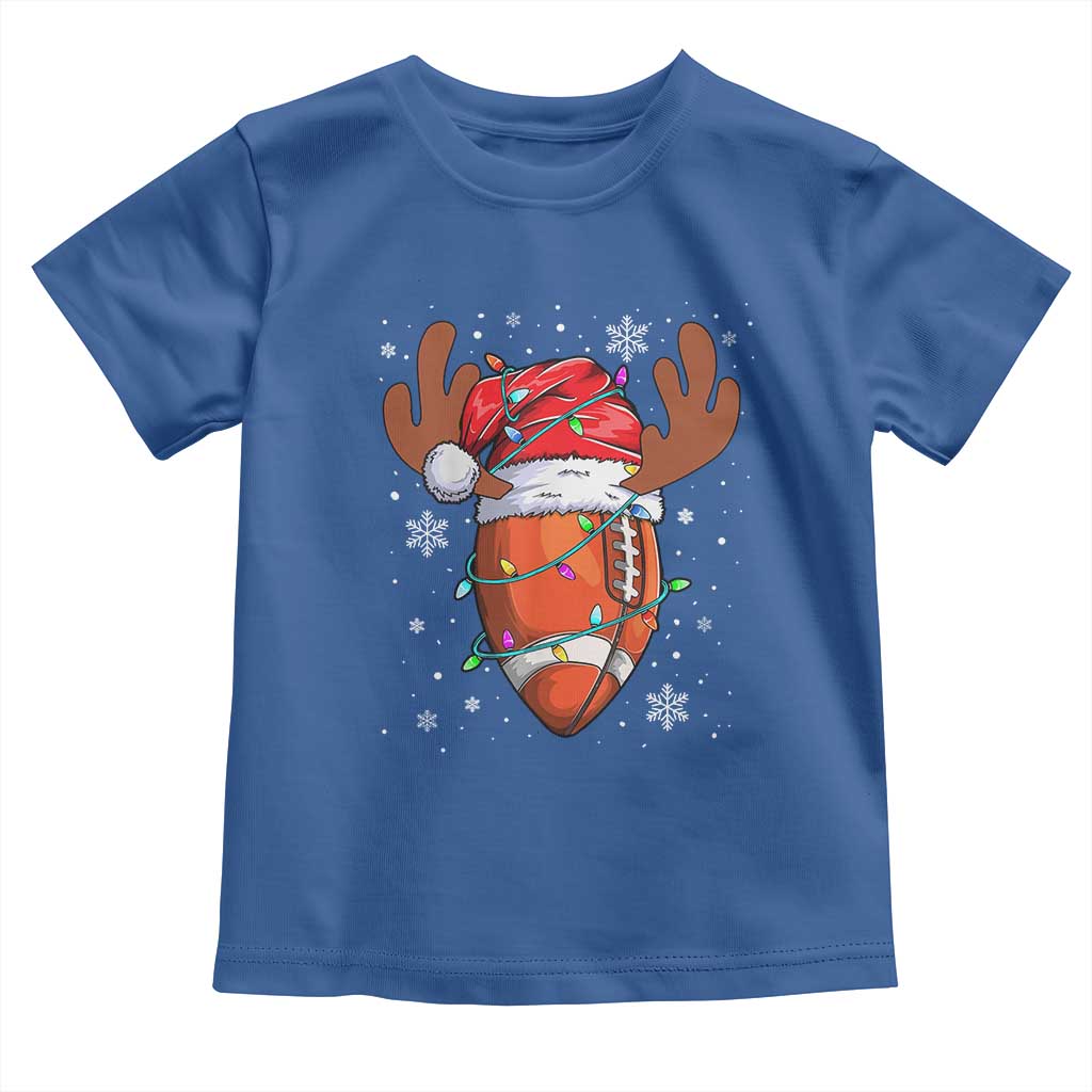 Christmas Football Toddler T Shirt For Men Boys Santa Sports Player TS10 Royal Blue Print Your Wear