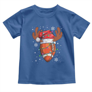 Christmas Football Toddler T Shirt For Men Boys Santa Sports Player TS10 Royal Blue Print Your Wear