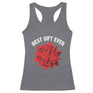 Christmas Present Costume Racerback Tank Top Best Gift Ever Red Bow TS10 Charcoal Print Your Wear