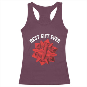 Christmas Present Costume Racerback Tank Top Best Gift Ever Red Bow TS10 Maroon Print Your Wear