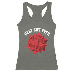Christmas Present Costume Racerback Tank Top Best Gift Ever Red Bow TS10 Military Green Print Your Wear
