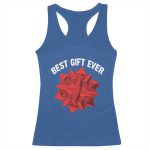 Christmas Present Costume Racerback Tank Top Best Gift Ever Red Bow TS10 Royal Blue Print Your Wear
