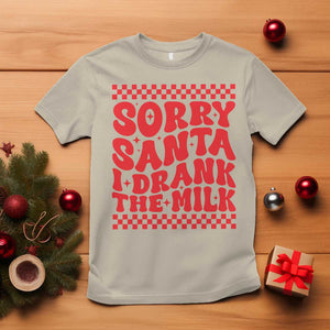 Christmas Baby T Shirt Sorry Santa I Drank The Milk Groovy TS10 Sand Print Your Wear