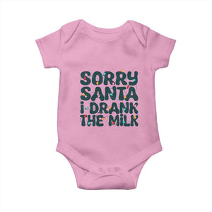 Christmas Baby Baby Onesie Sorry Santa I Drank The Milk Xmas Lights Toddler TS10 Light Pink Print Your Wear