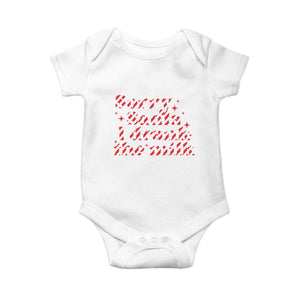 Christmas Baby Baby Onesie Sorry Santa I Drank The Milk Candy Cane TS10 White Print Your Wear