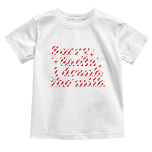 Christmas Baby Toddler T Shirt Sorry Santa I Drank The Milk Candy Cane TS10 White Print Your Wear