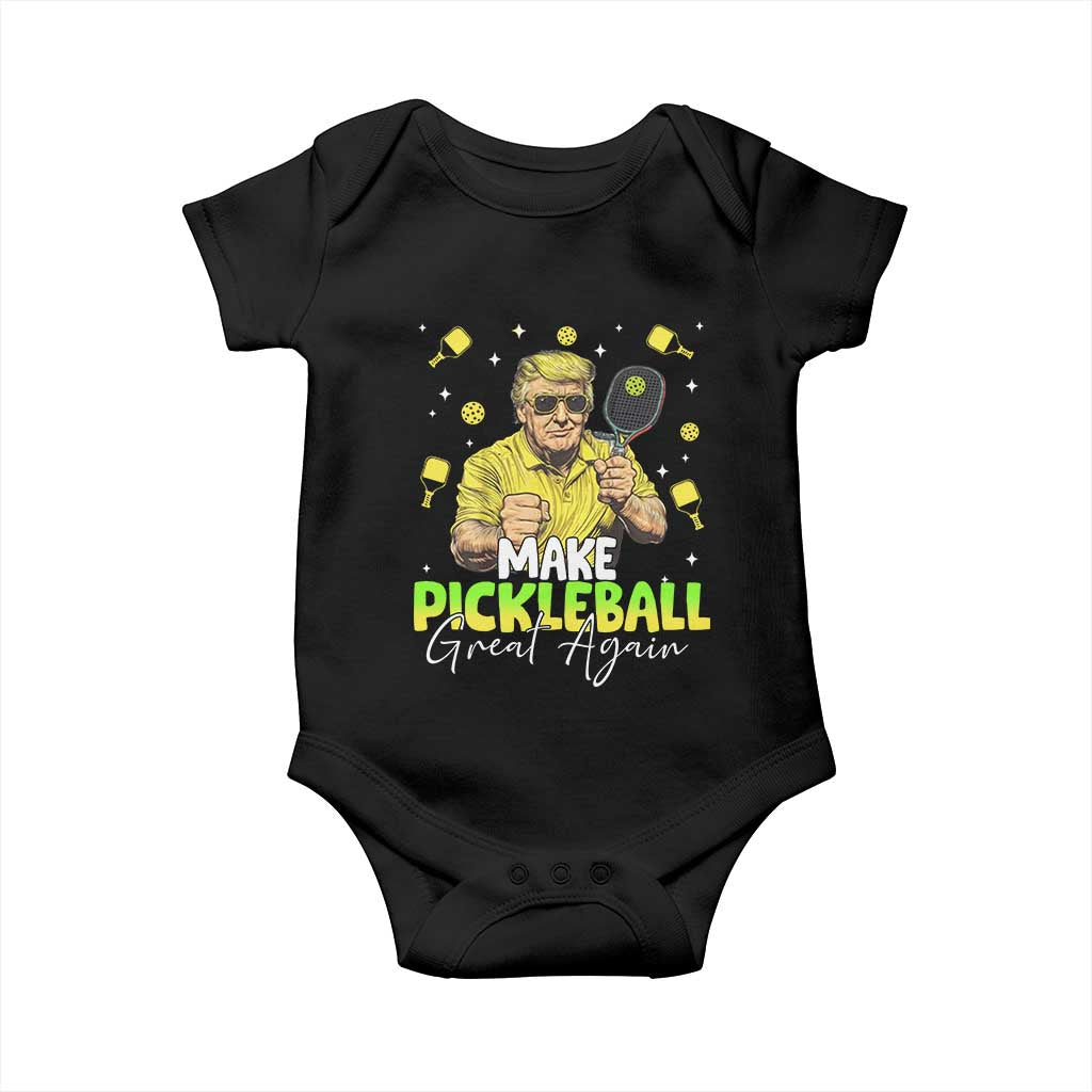 Pickleball Baby Onesie Funny Pickle Ball Lovers TS10 Black Print Your Wear
