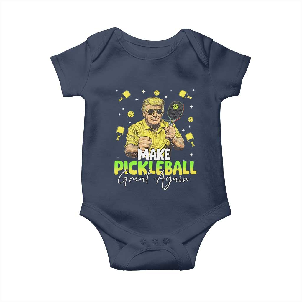 Pickleball Baby Onesie Funny Pickle Ball Lovers TS10 Navy Print Your Wear