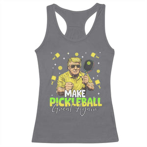 Pickleball Racerback Tank Top Funny Pickle Ball Lovers TS10 Charcoal Print Your Wear
