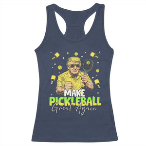 Pickleball Racerback Tank Top Funny Pickle Ball Lovers TS10 Navy Print Your Wear