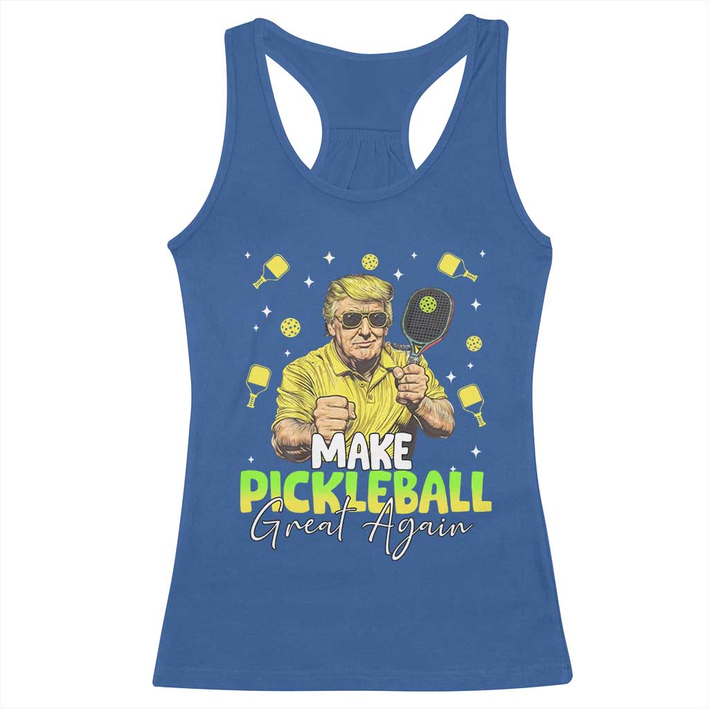 Pickleball Racerback Tank Top Funny Pickle Ball Lovers TS10 Royal Blue Print Your Wear