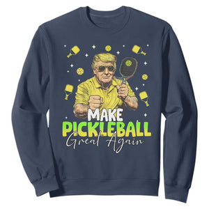 Pickleball Sweatshirt Funny Pickle Ball Lovers TS10 Navy Print Your Wear