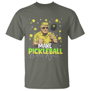 Pickleball T Shirt Funny Pickle Ball Lovers TS10 Military Green Print Your Wear