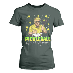 Pickleball T Shirt For Women Funny Pickle Ball Lovers TS10 Dark Forest Green Print Your Wear