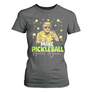 Pickleball T Shirt For Women Funny Pickle Ball Lovers TS10 Dark Heather Print Your Wear