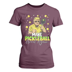 Pickleball T Shirt For Women Funny Pickle Ball Lovers TS10 Maroon Print Your Wear