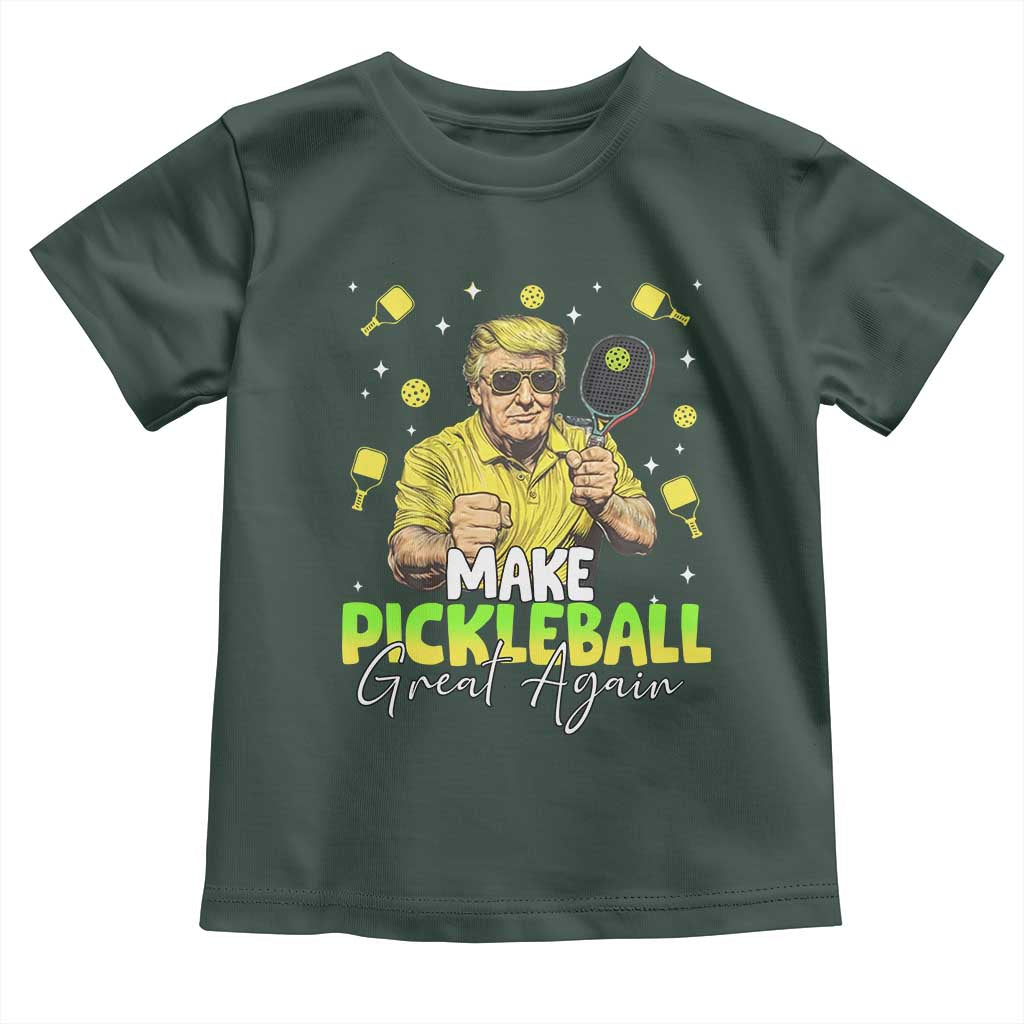 Pickleball Toddler T Shirt Funny Pickle Ball Lovers TS10 Dark Forest Green Print Your Wear