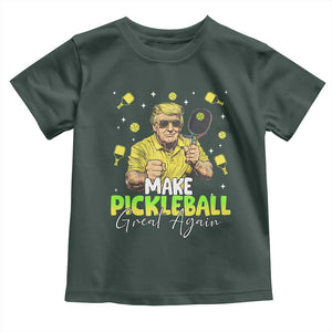 Pickleball Toddler T Shirt Funny Pickle Ball Lovers TS10 Dark Forest Green Print Your Wear