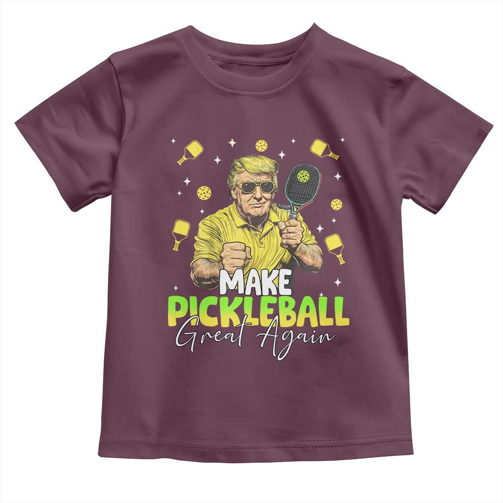 Pickleball Toddler T Shirt Funny Pickle Ball Lovers TS10 Maroon Print Your Wear