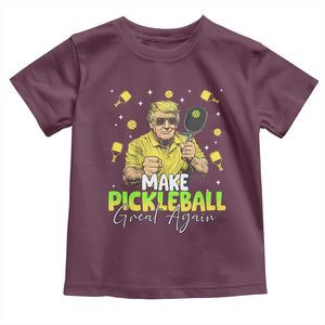 Pickleball Toddler T Shirt Funny Pickle Ball Lovers TS10 Maroon Print Your Wear