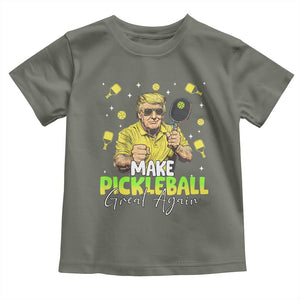 Pickleball Toddler T Shirt Funny Pickle Ball Lovers TS10 Military Green Print Your Wear