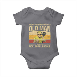 Pickleball Baby Onesie Cool Paddle Pickleball Player TS10 Charcoal Print Your Wear