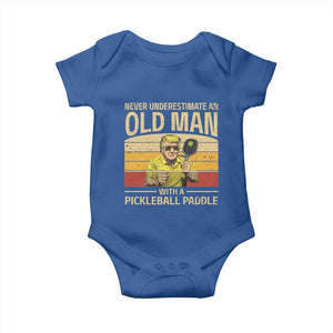 Pickleball Baby Onesie Cool Paddle Pickleball Player TS10 Royal Blue Print Your Wear