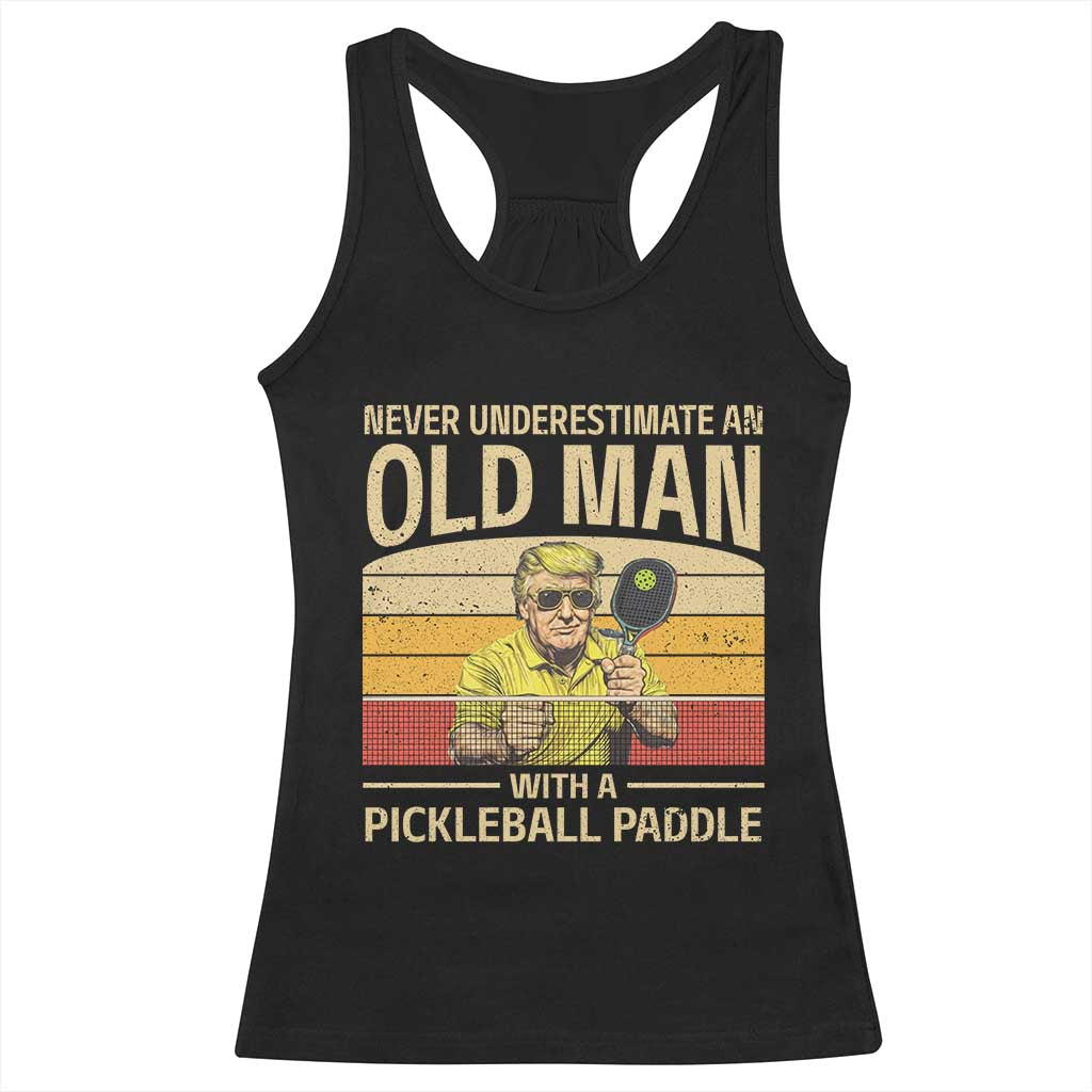 Pickleball Racerback Tank Top Cool Paddle Pickleball Player TS10 Black Print Your Wear