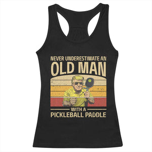 Pickleball Racerback Tank Top Cool Paddle Pickleball Player TS10 Black Print Your Wear