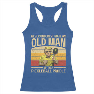 Pickleball Racerback Tank Top Cool Paddle Pickleball Player TS10 Royal Blue Print Your Wear