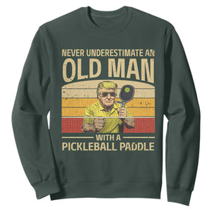 Pickleball Sweatshirt Cool Paddle Pickleball Player TS10 Dark Forest Green Print Your Wear