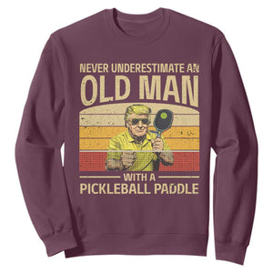 Pickleball Sweatshirt Cool Paddle Pickleball Player TS10 Maroon Print Your Wear