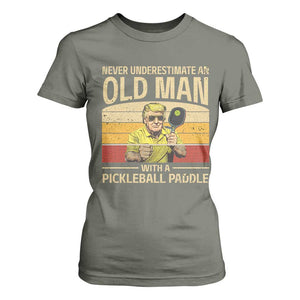Pickleball T Shirt For Women Cool Paddle Pickleball Player TS10 Military Green Print Your Wear