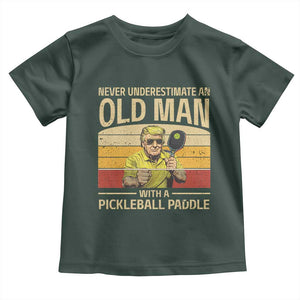 Pickleball Toddler T Shirt Cool Paddle Pickleball Player TS10 Dark Forest Green Print Your Wear