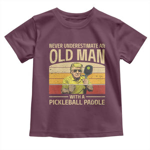 Pickleball Toddler T Shirt Cool Paddle Pickleball Player TS10 Maroon Print Your Wear
