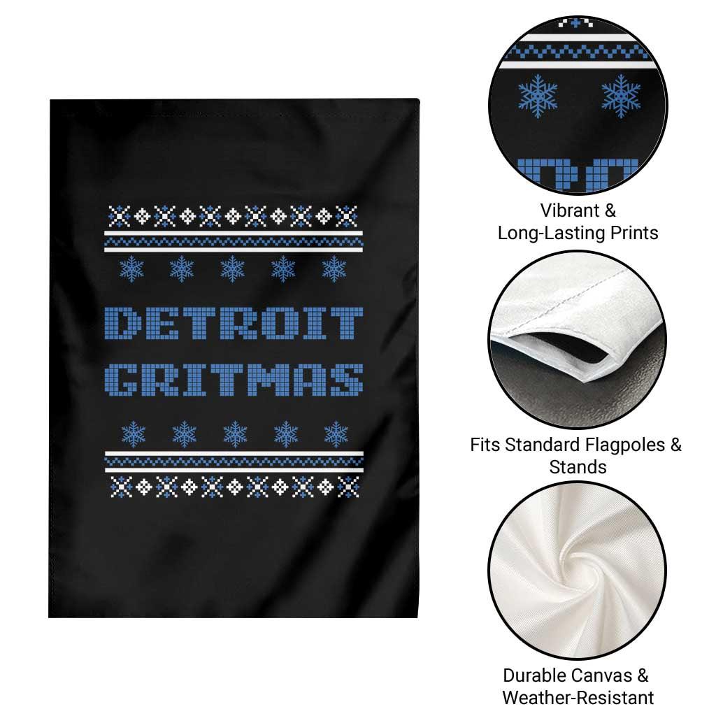 Detroit Ugly Christmas Garden Flag Michigan 313 City TS10 Print Your Wear