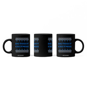 Detroit Ugly Christmas Coffee Mug Michigan 313 City TS10 Print Your Wear