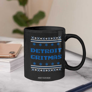 Detroit Ugly Christmas Coffee Mug Michigan 313 City TS10 Print Your Wear